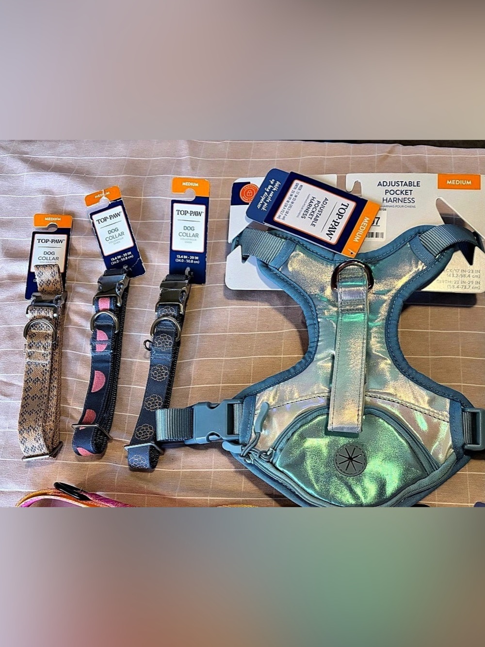 Top Paw Adjustable Pocket Harness & Dog Collars Medium
